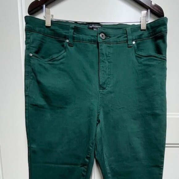 Universal Standard Seine stretch High Rise Skinny Jeans womens size 16 GREEN NWT - Picture 2 of 7